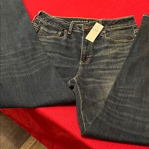 American Eagle Outfitters Women's Dark Blue Boot Cut Jeans 12 xlong